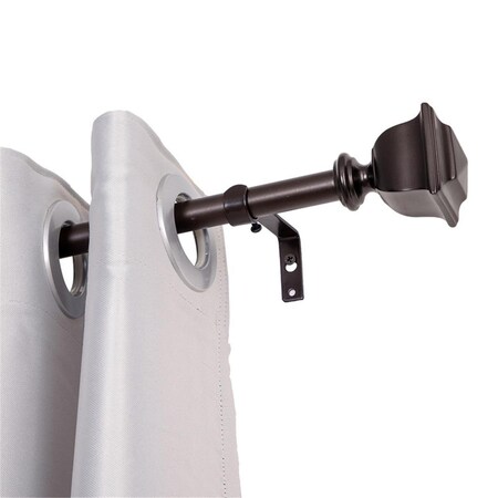 Utopia Alley 0.75 in. Curtain Rod for 28-48 in. Windows, Oil Rubbed Bronze D102RB